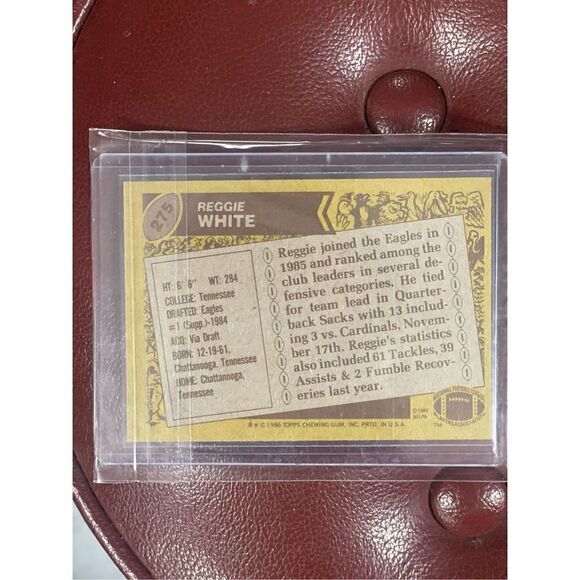 Reggie white 1986 topps rookie in mint condition/grade RARE rare comps in pics - Picture 7 of 8